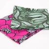 African Print Table Runner and Napkins Set - Green - Image 3